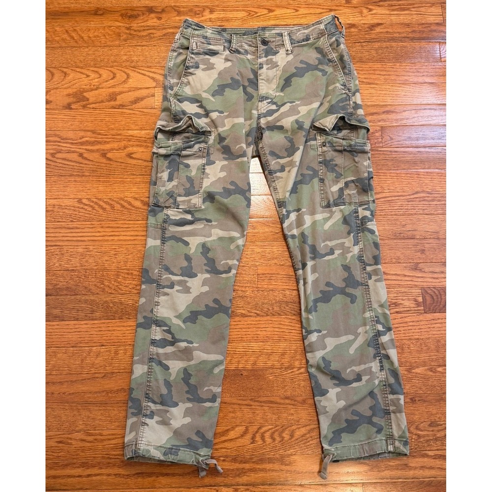 Vintage American Eagle Flex Camo Cargo Pants Fits Mens 32x31 Camouflage Y2K
